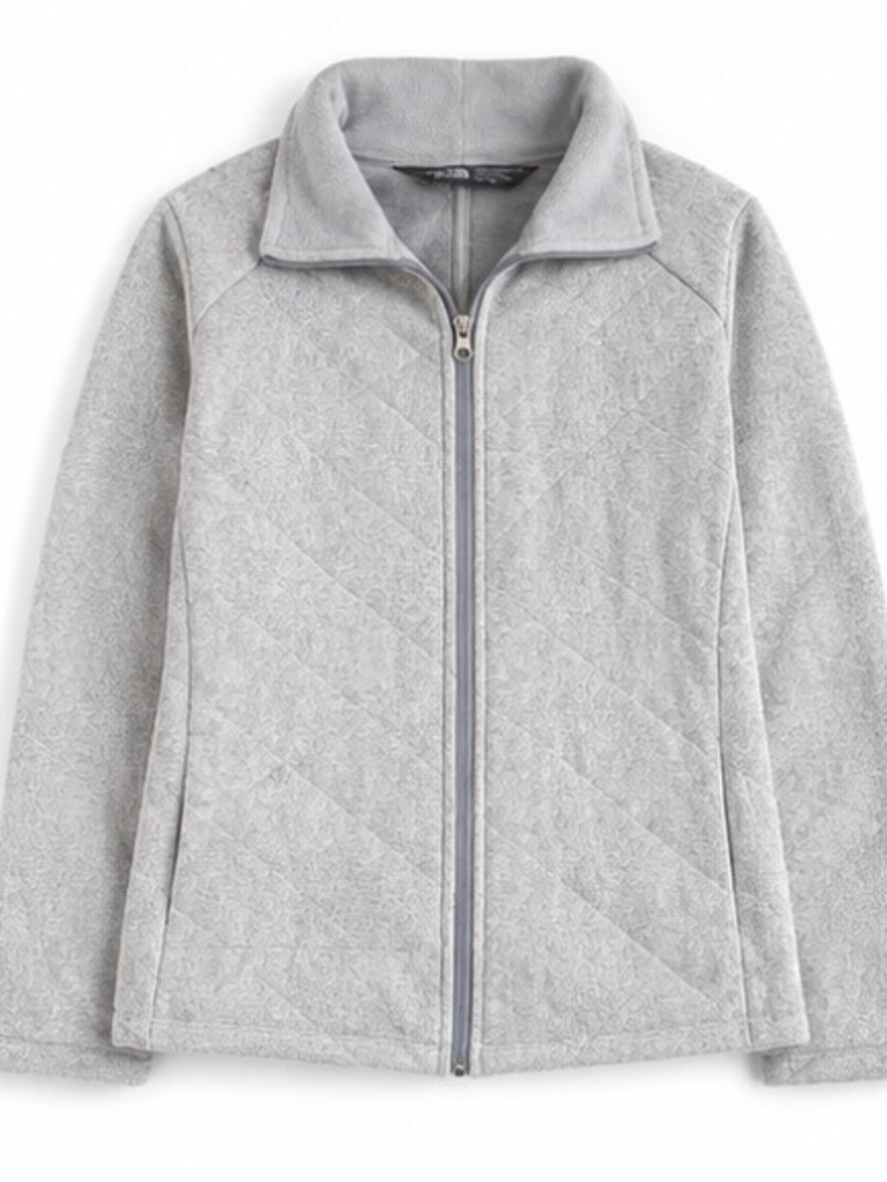 The North Face Women’s XL Gray Quilted Full Zip Fleece Jacket